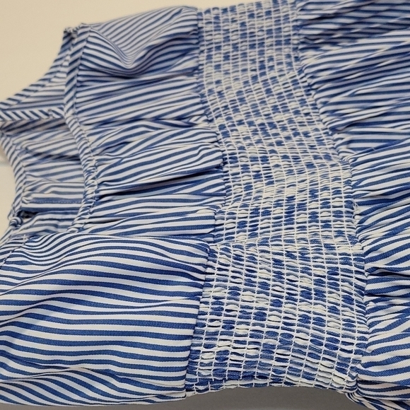 J Crew Smoked waist Pleated Dress in Stripe - Picture 12 of 16